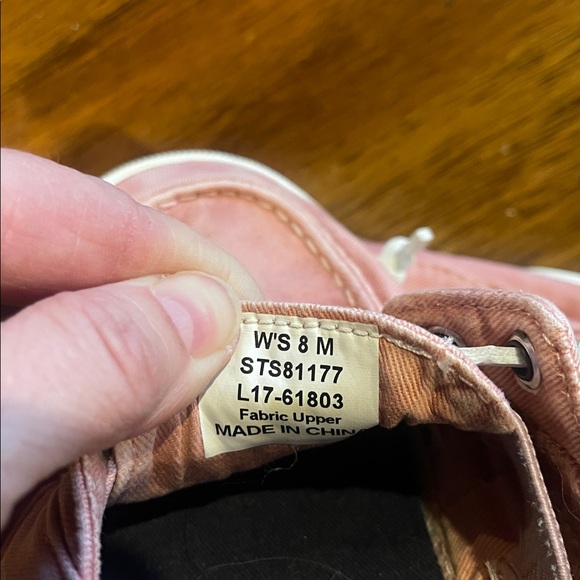 Sperry Women's Pink Canvas Sneakers - Picture 3 of 3